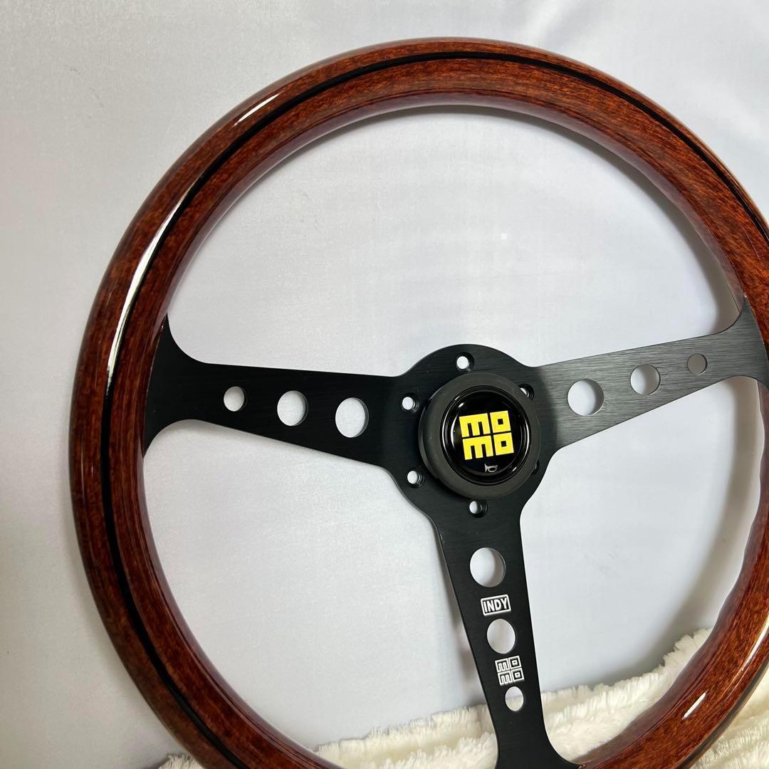 MOMO INDY ステアリング 社外 モモ 14インチ 茶色