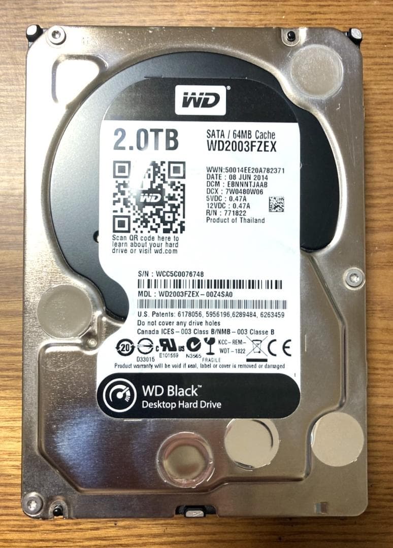 Western Digital WD2003FZEX （3.5 HDD 2TB）