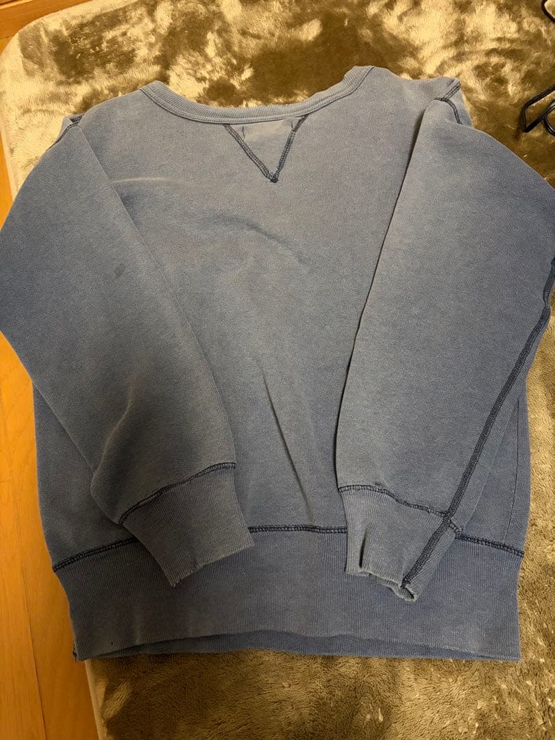 ナ*ツ様 両V ネイビーフェードスウェットヴィンテージ