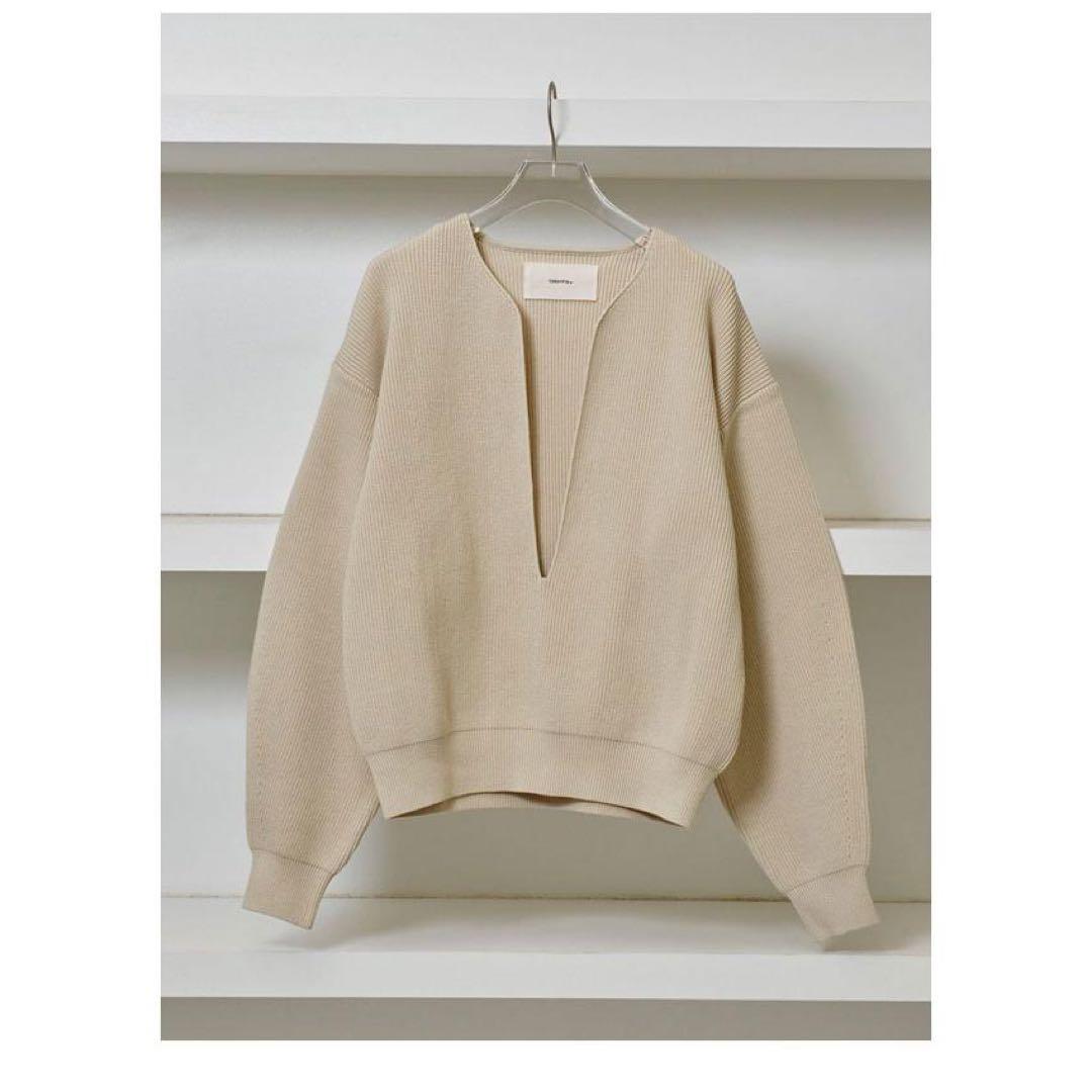 トップス todayful Slit Neck Knit