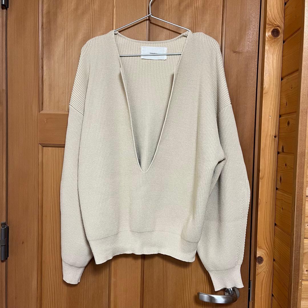 トップス todayful Slit Neck Knit