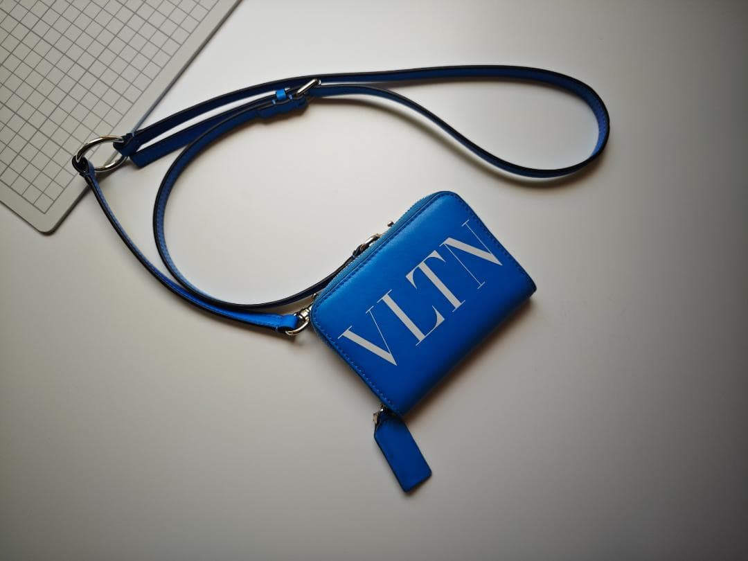 小物 VALENTINO VLTN Neck Wallet Blue