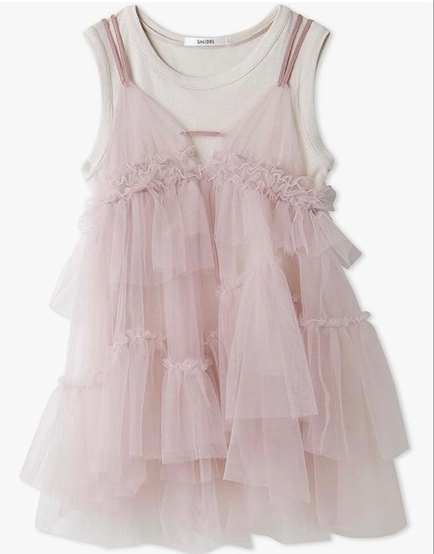 snidel タンクトップ付きチュールキャミソール