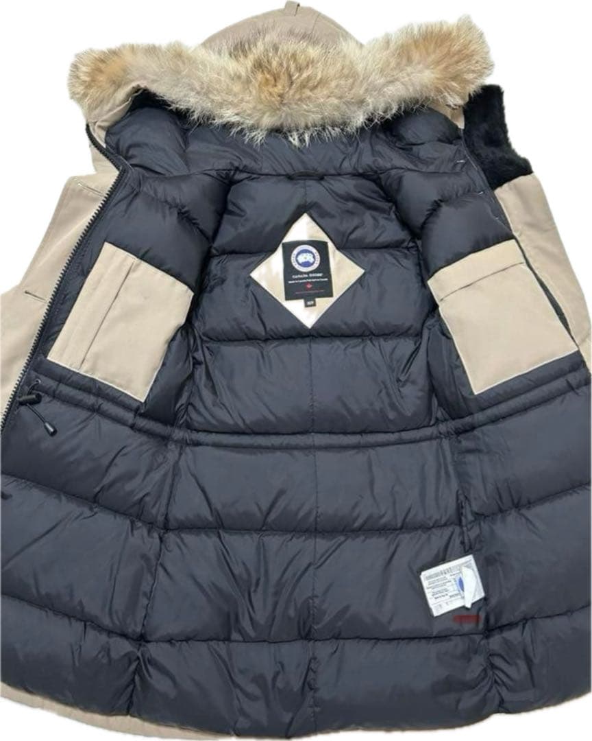 ☺︎KSRN☺︎ 美品 カナダグース ファー付きダウン ブロンテ ベージュ