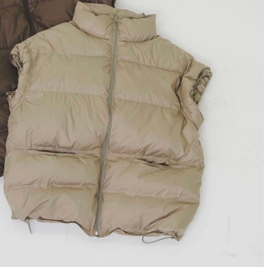 ラート short-sleeved down vest LAATO