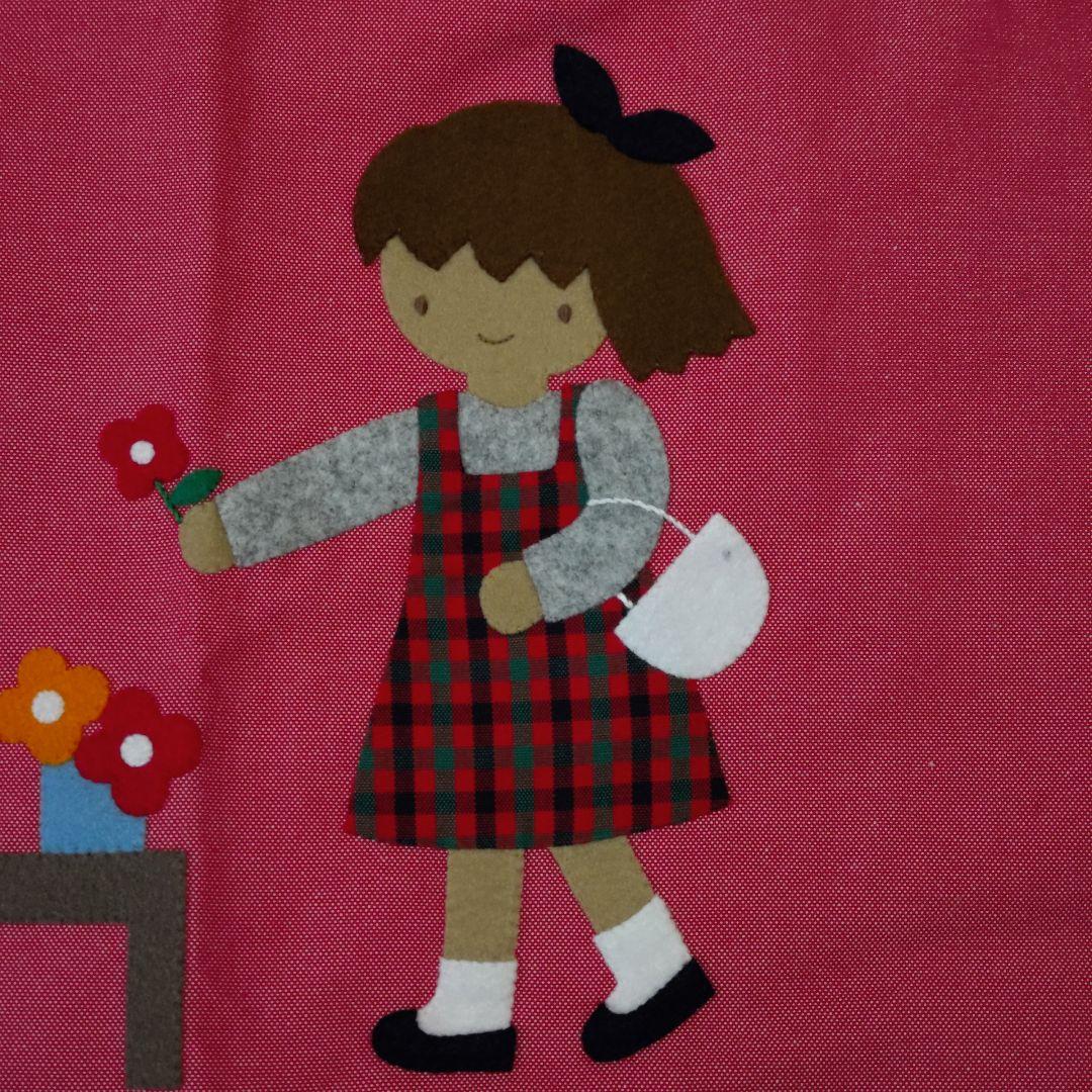 ファミリア　familiar デニムバック　レッスンバック赤