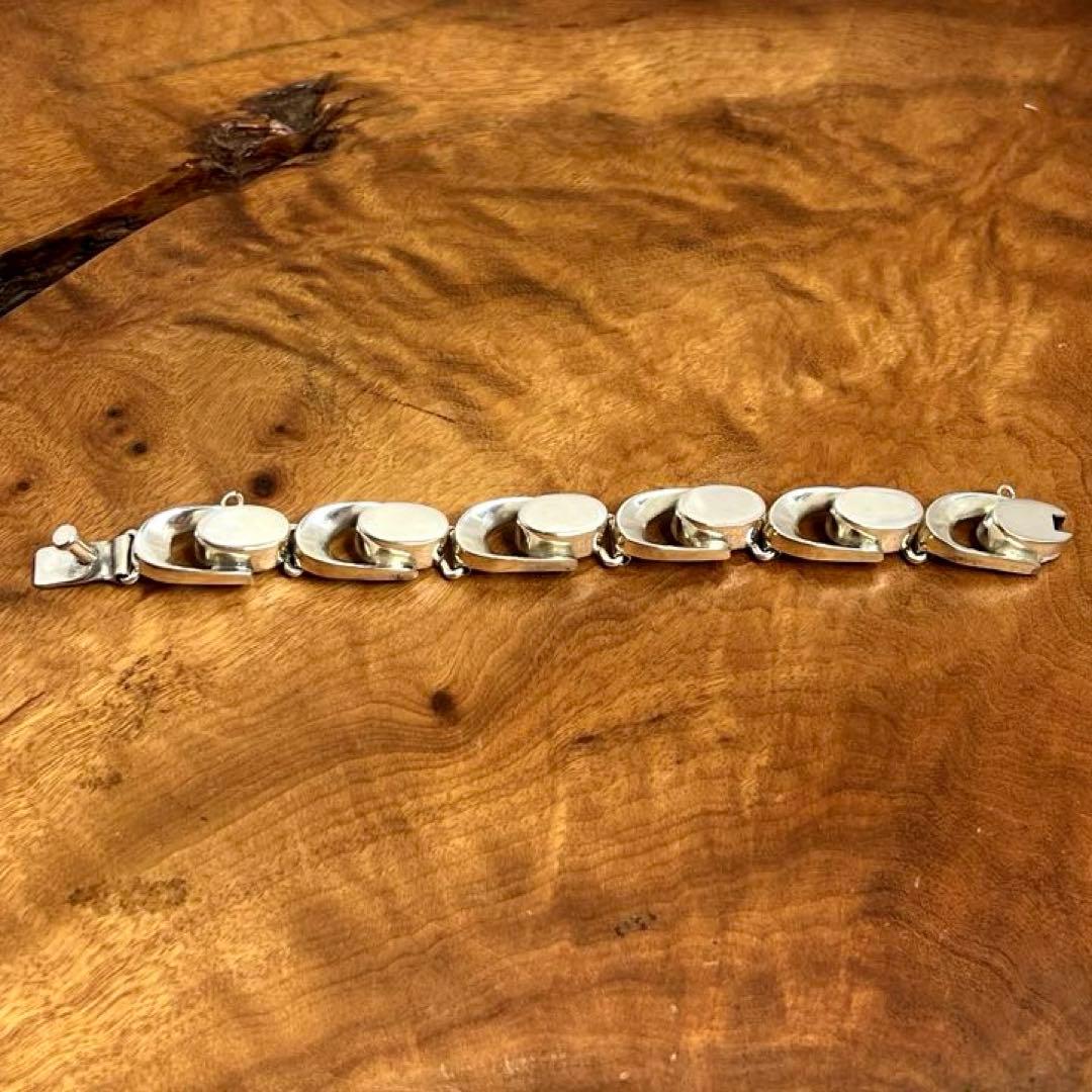 メキシコ ヴィンテージ シルバー モダン ヘビーブレスレット MEXICO925