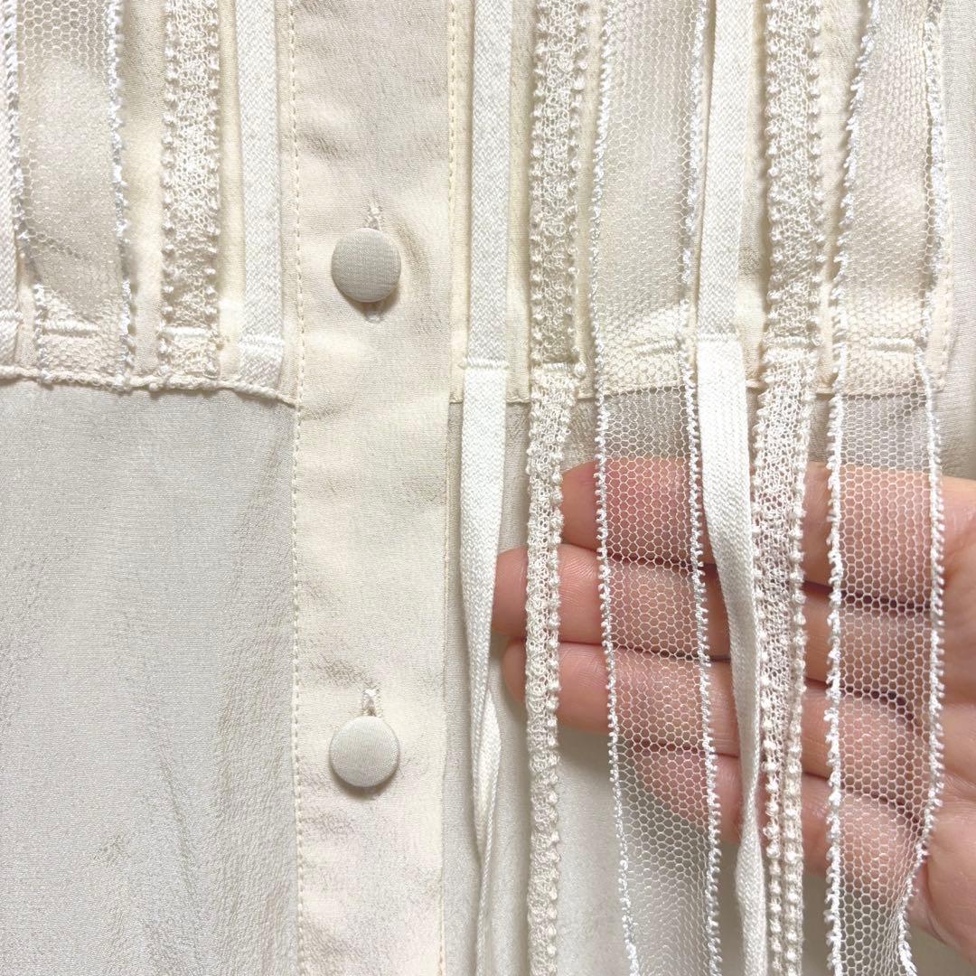 ヴェロニクブランキーノ ブラウス レース トップス アイボリー