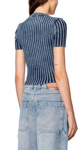 DIESEL 未使用美品 グレン期 メタルプレートリブトップス