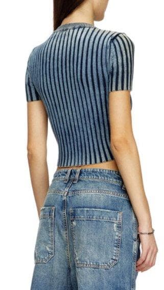 DIESEL 未使用美品 グレン期 メタルプレートリブトップス