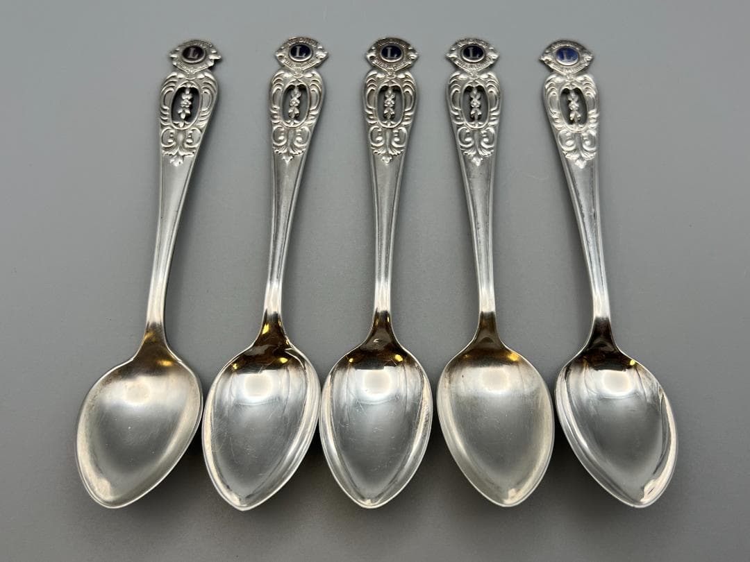 SILVER 950　刻印　スプーン　５点セット　重量約90g　銀食器 銀細工