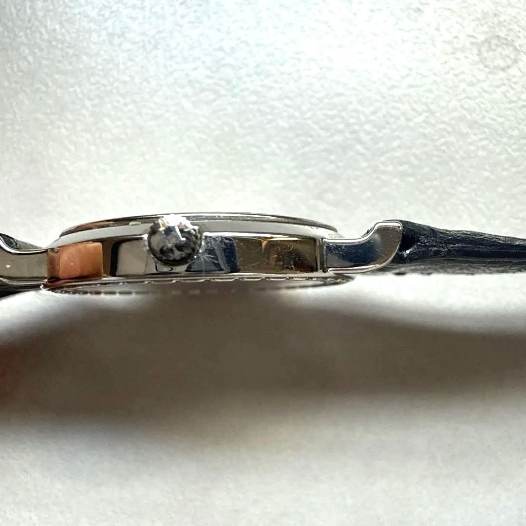 希少【未使用にちかい】エルメスセリエ 腕時計 オーストリッチ　革ベルト　稼働品