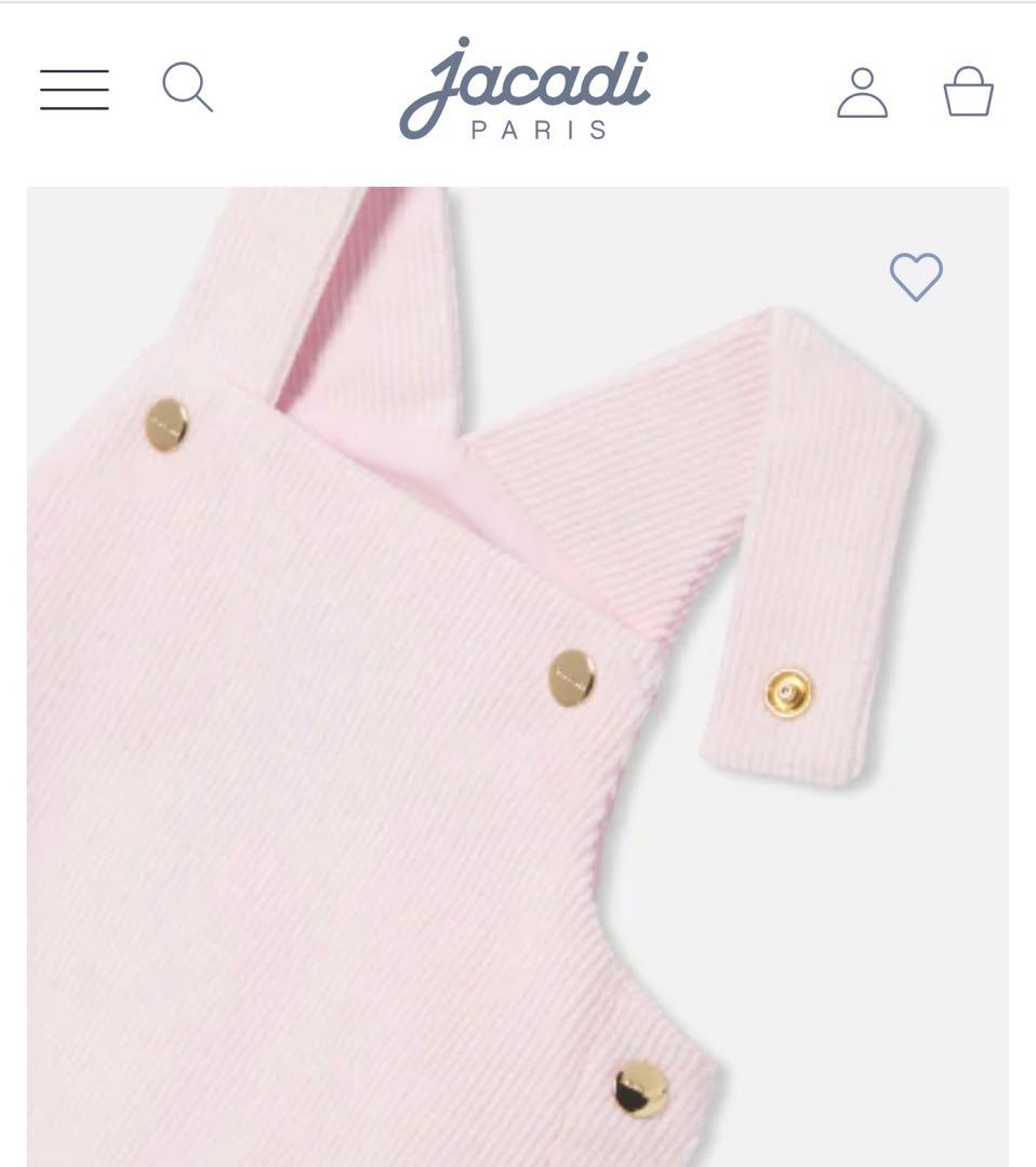 【新品】jacadi ピンク　パッチポケット付きワンピース　18m