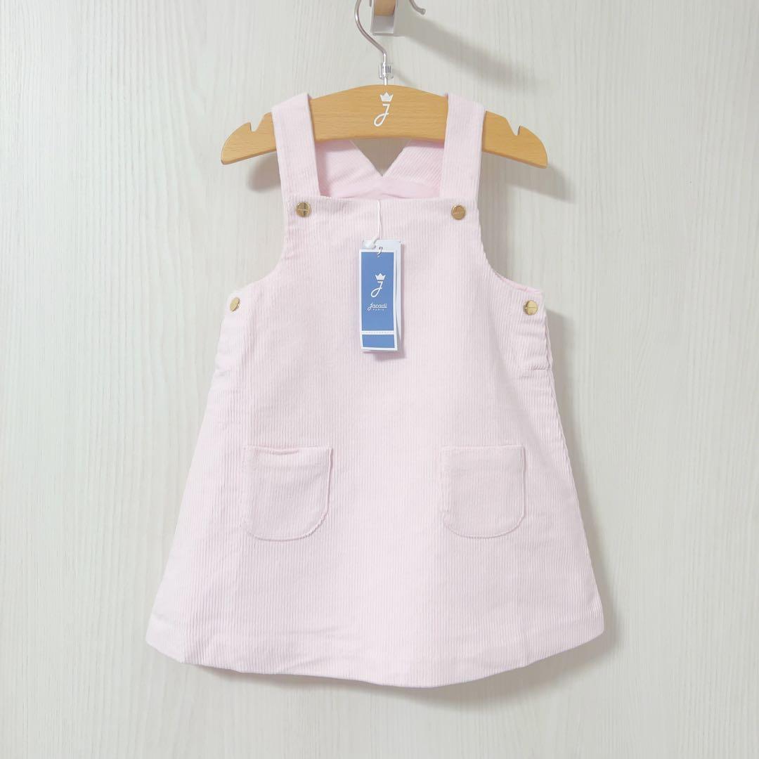 【新品】jacadi ピンク　パッチポケット付きワンピース　18m