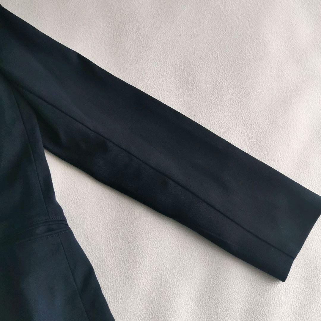 プラステ パンツスーツ ノーカラージャケット セットアップ リネン混 ボタンレス