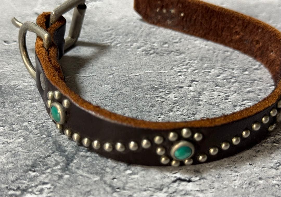 HTC ブレスレット ナロー ターコイズ ダークブラウン 0.75