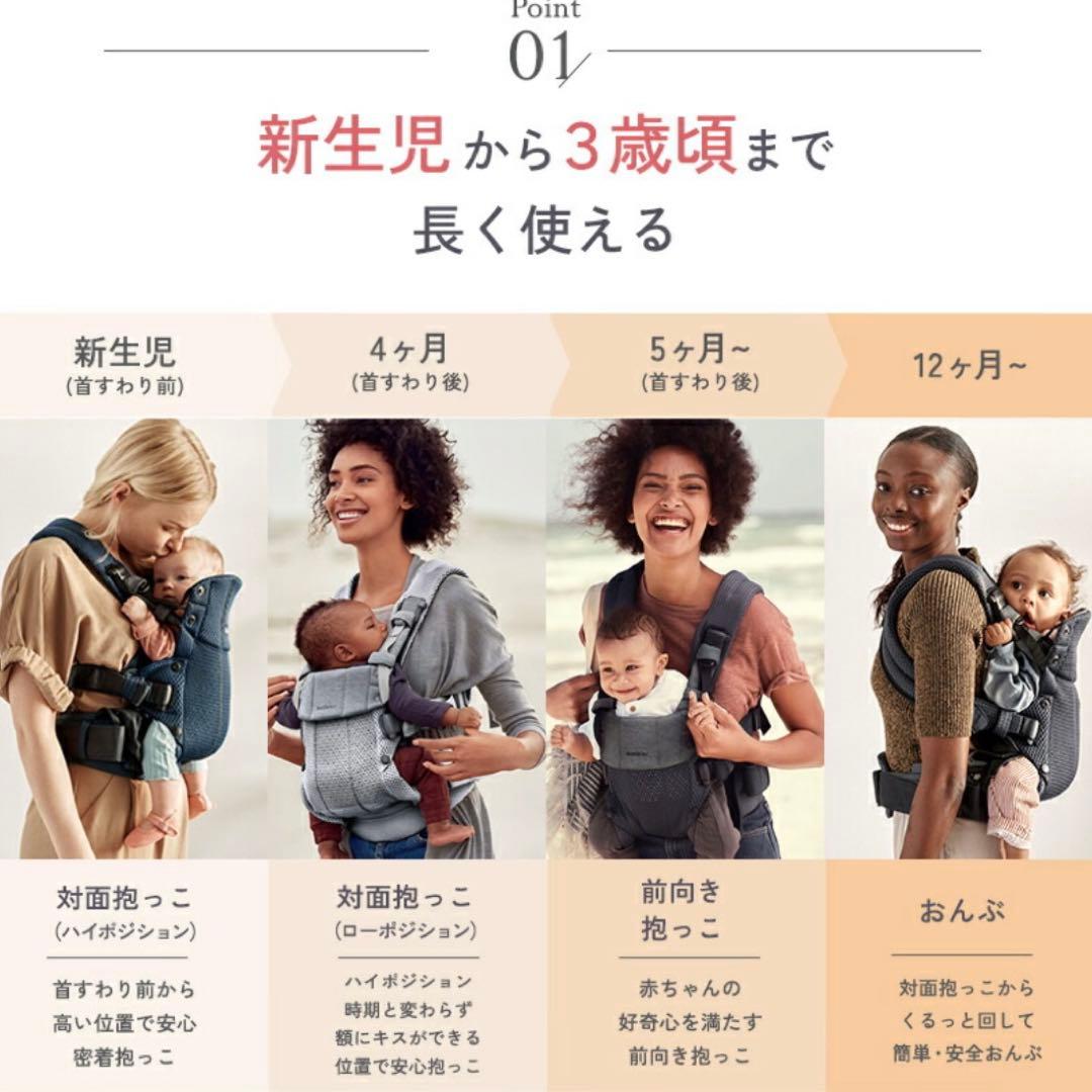 ベビービョルン　ハーモニー　抱っこ紐　シルバー　グレー