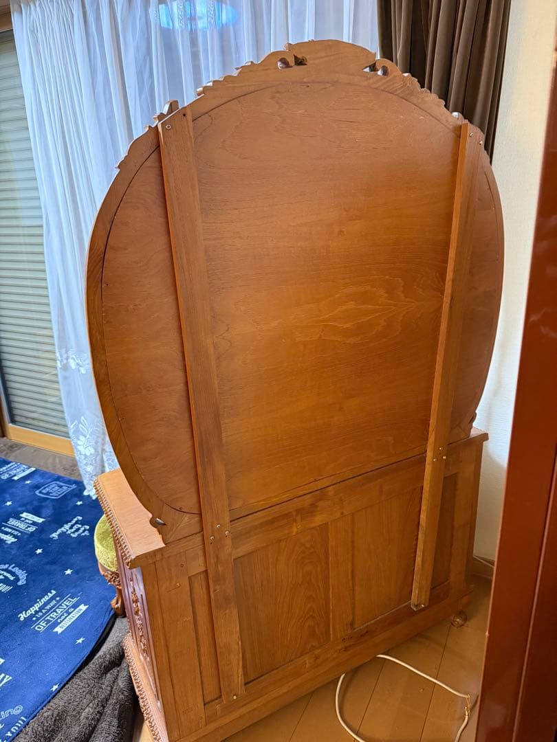 クレマ　アンティーク　木製ドレッサー・鏡台セット　引き取り限定