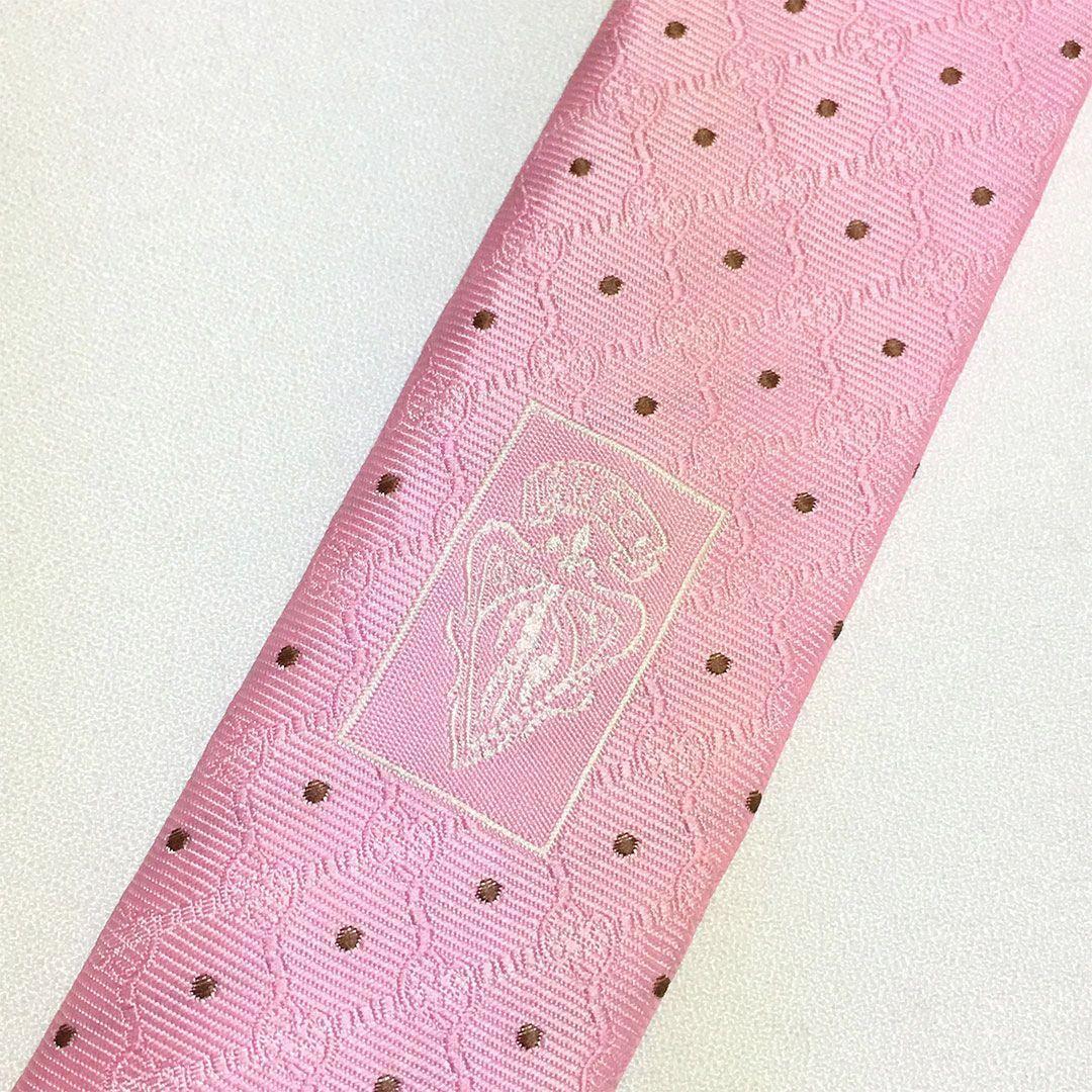 未使用級 グッチ GUCCI ネクタイ シルク100% ピンク ドット