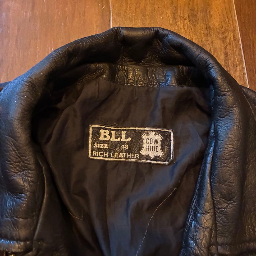 80s vintage レザーダブルライダースジャケット 古着