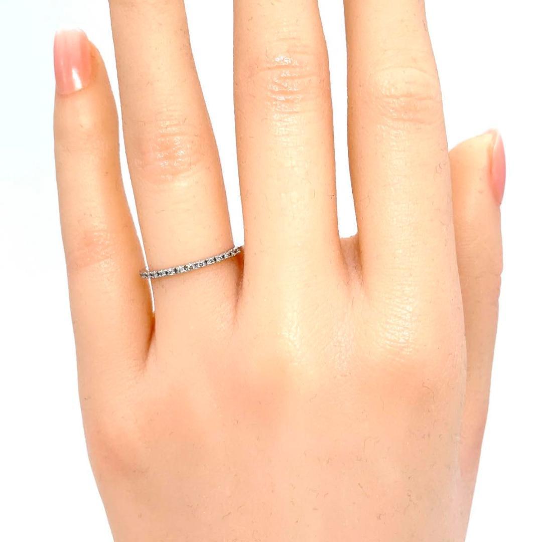 EAUD.4℃ 現行品 仕上げ済 ダイヤモンド ハーフエタニティ リング K10