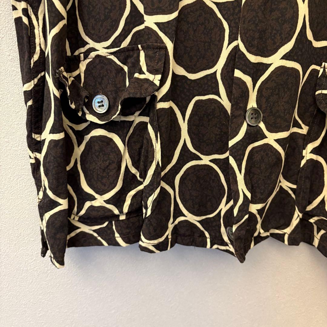 WAIPER×TOWN CRAFT プラントパターン レーヨンビーチシャツ