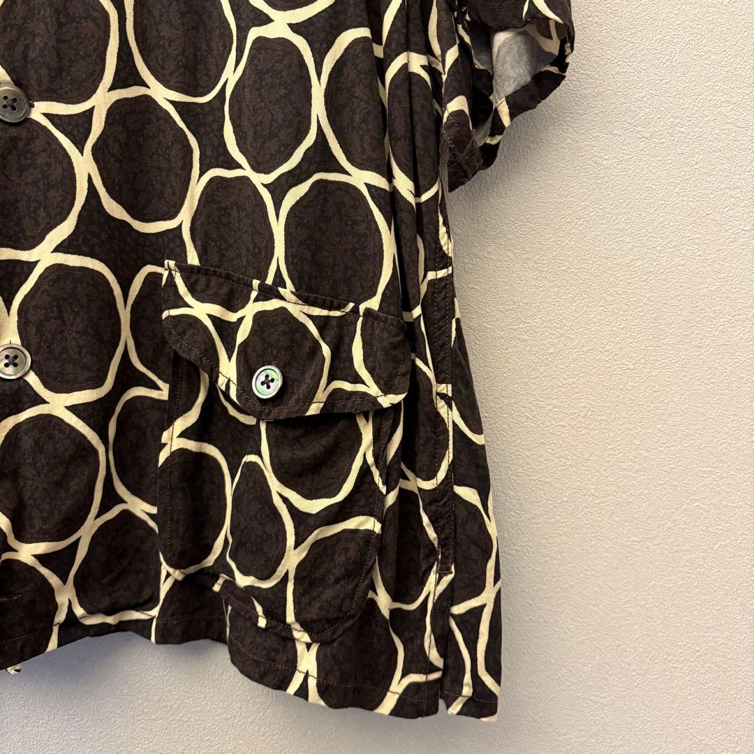 WAIPER×TOWN CRAFT プラントパターン レーヨンビーチシャツ