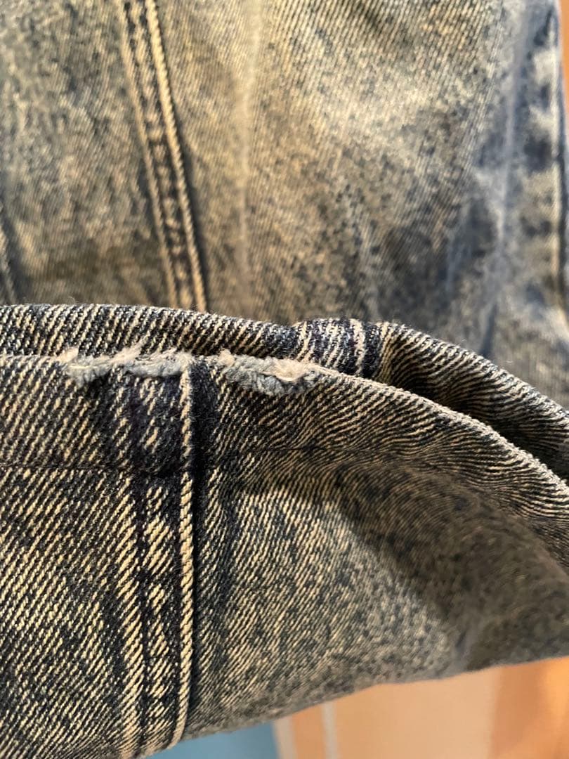 MAISON SPECIAL プリーツスカートレイヤードパンツ　デニム