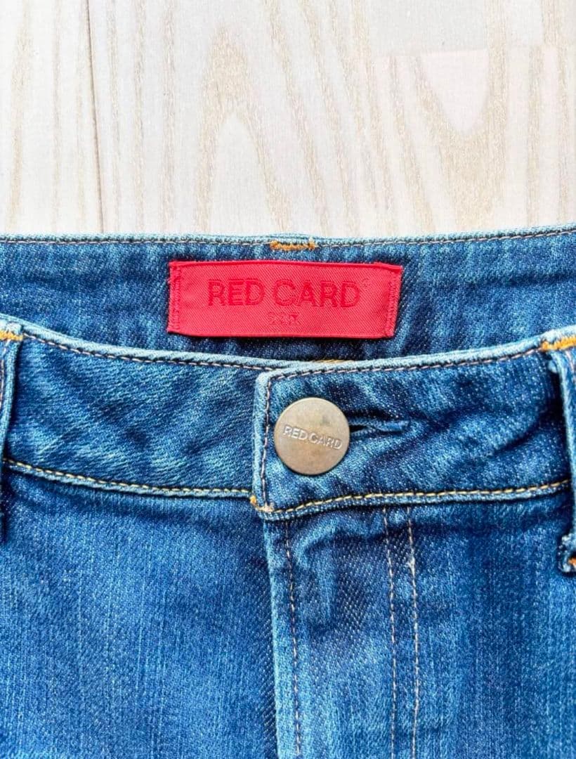 【RED CARD TOKYO×23区】デニム フレアパンツ　ミッドブルー