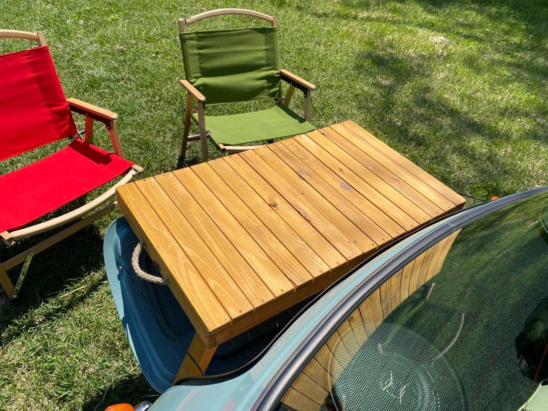 ローバーミニ　3wayトランクテーブル　メープル（オイルステイン）　手提げ7択