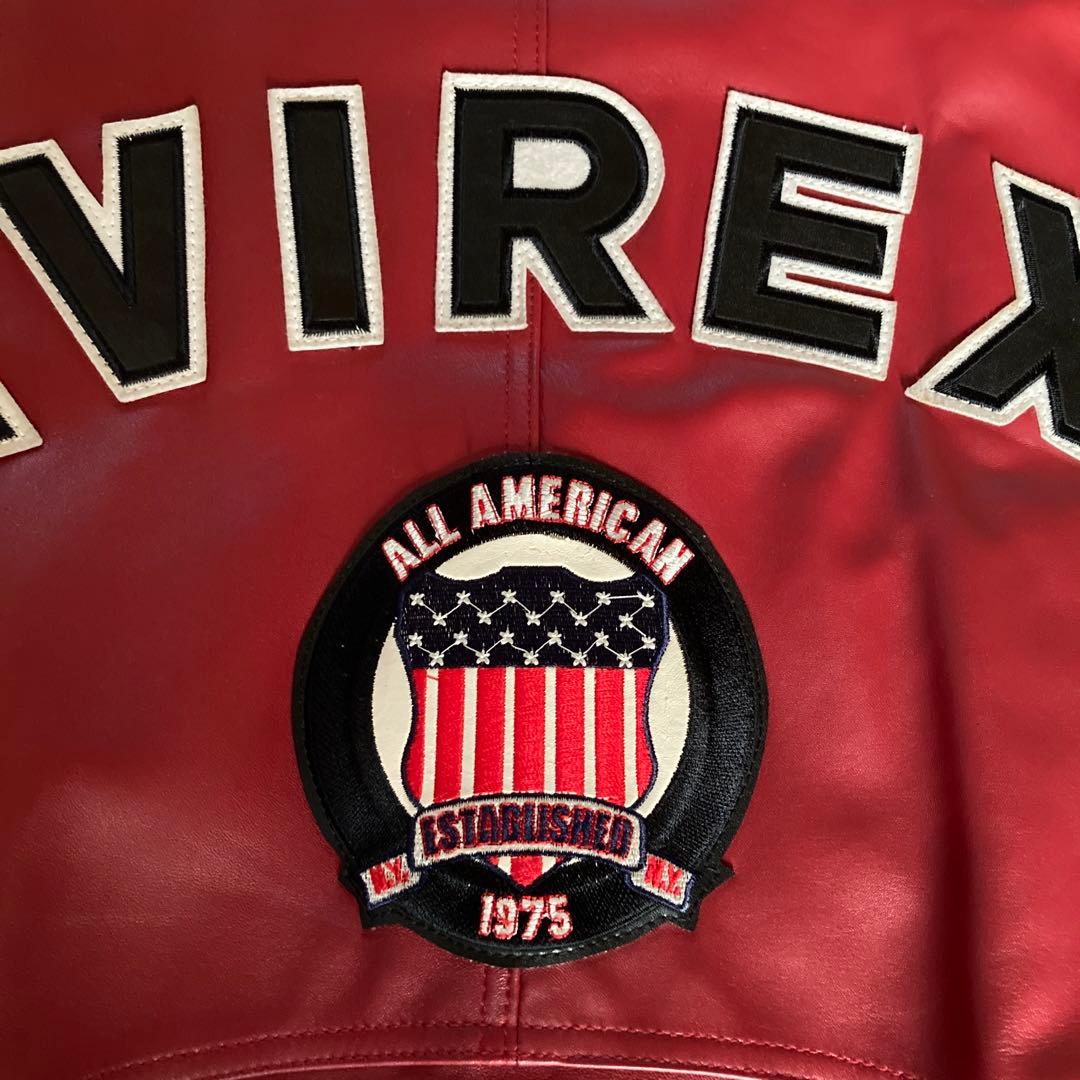 極美品・希少モデル　AVIREX シグネチャーバーシティジャケット　M 赤