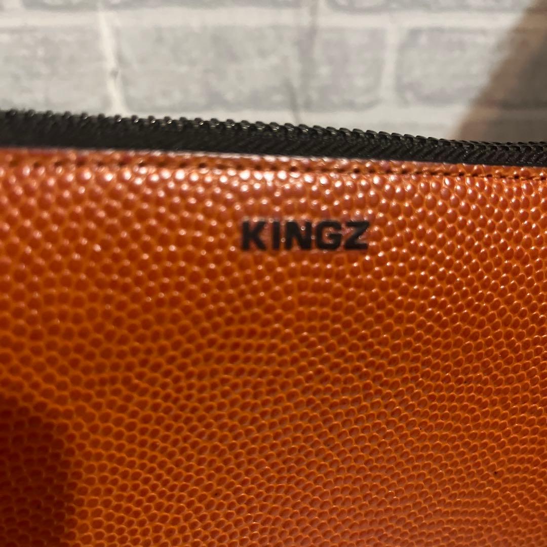 美品☆KINGZ 長財布 オレンジ　バスケットボール素材