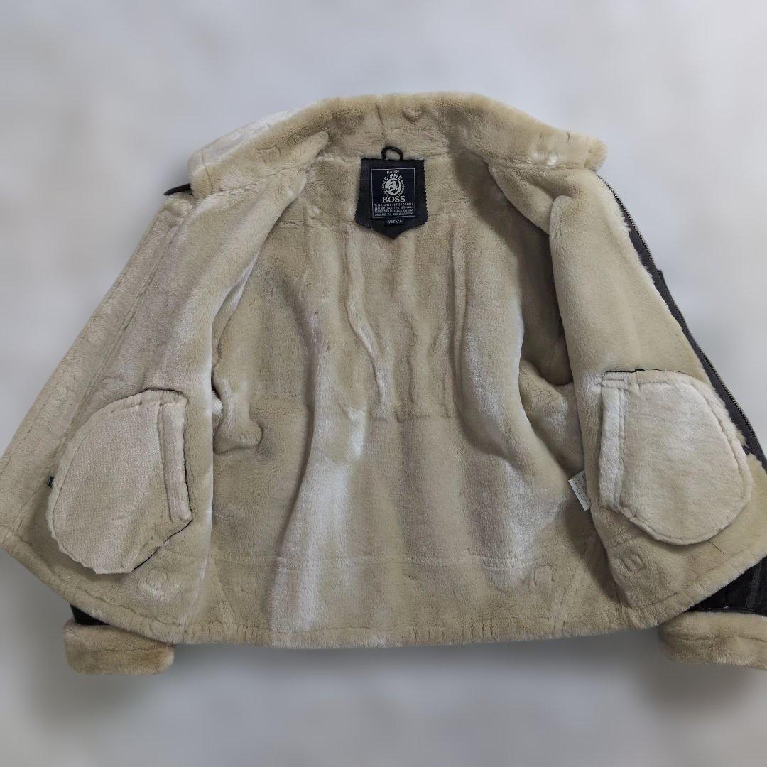 非売品★特大LL ボスジャン B-3 リアルレザー 牛革 黒 懸賞 BOSS