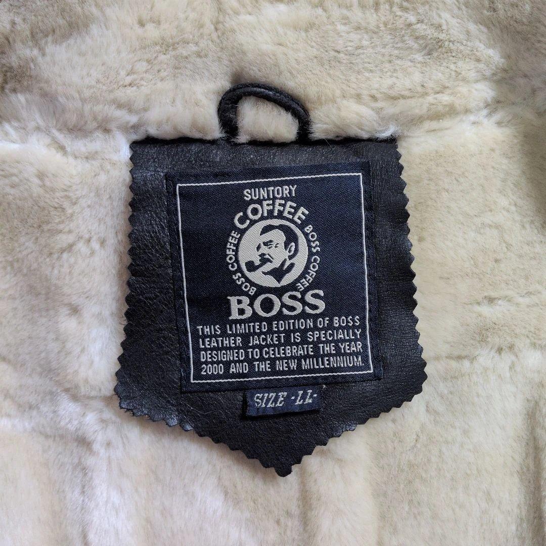 非売品★特大LL ボスジャン B-3 リアルレザー 牛革 黒 懸賞 BOSS