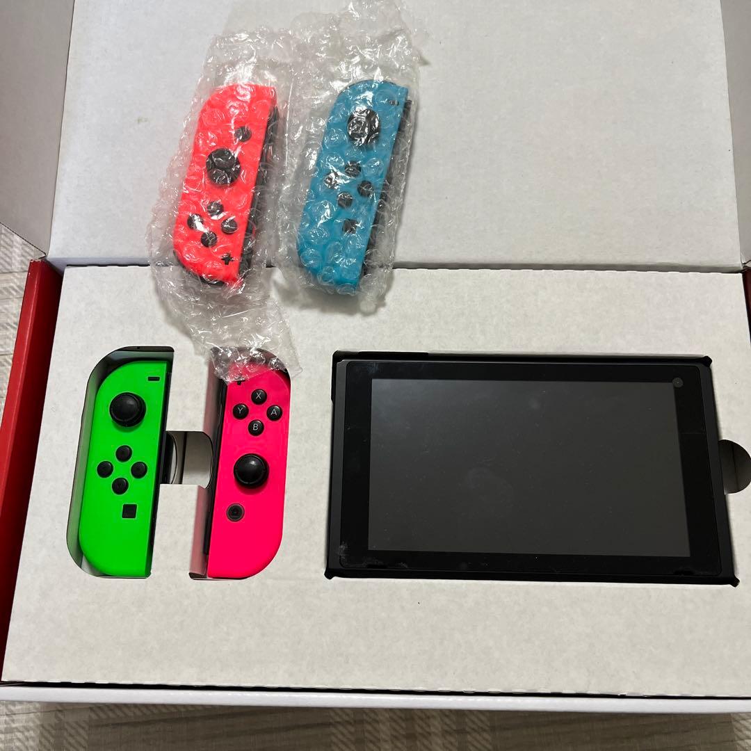 2/14迄　Nintendo Switch 本体 別売Joy-Con付 ※不備有