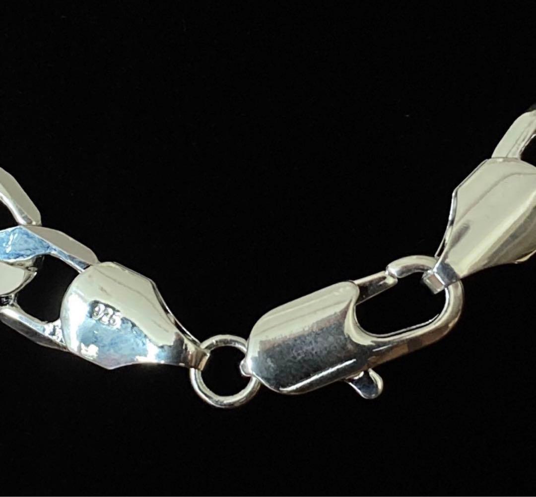 極太12ｍｍ 刻印 925スターリングシルバーネックレス 55ｃｍ