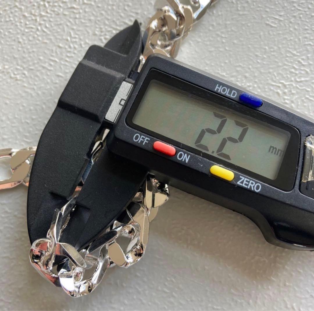 極太12ｍｍ 刻印 925スターリングシルバーネックレス 55ｃｍ