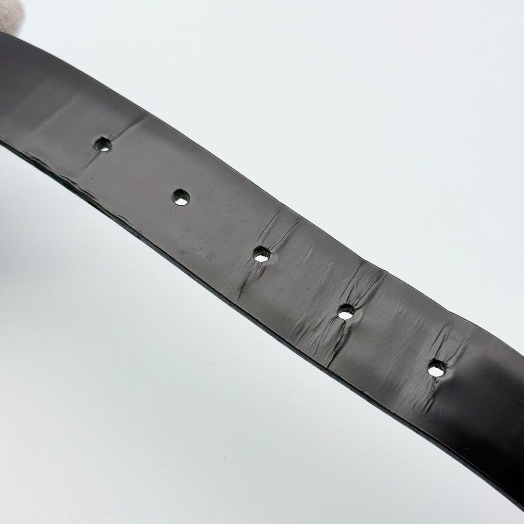 ✨良品✨PRADA ベルト シルバー金具 ビジネス 紳士 ブラック 純正ベルト