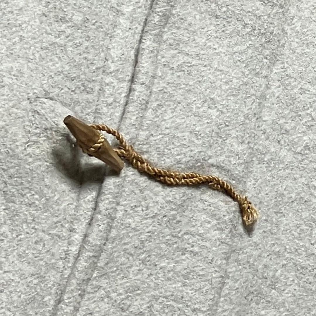 【45r ウール100%】ダッフルコート ショート アイボリー 白 フード