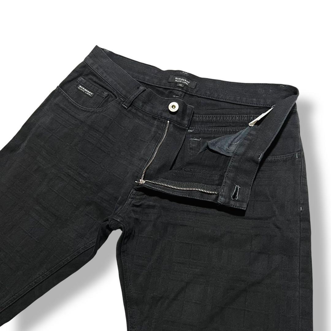 バーバリーブラックレーベル シャドーチェック ストレート 三陽商会