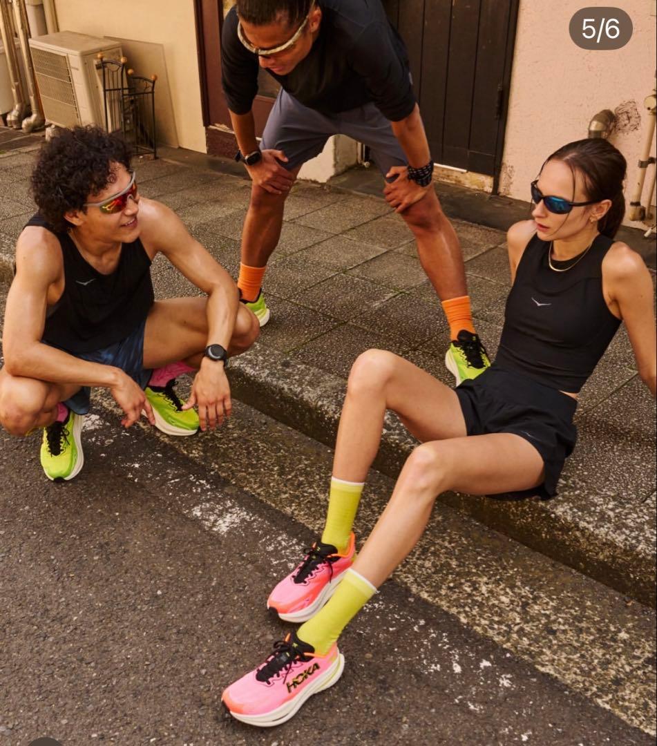 ぱ*ん様 HOKAホカオネオネマッハX3カーボン厚底24cmレディースランニング