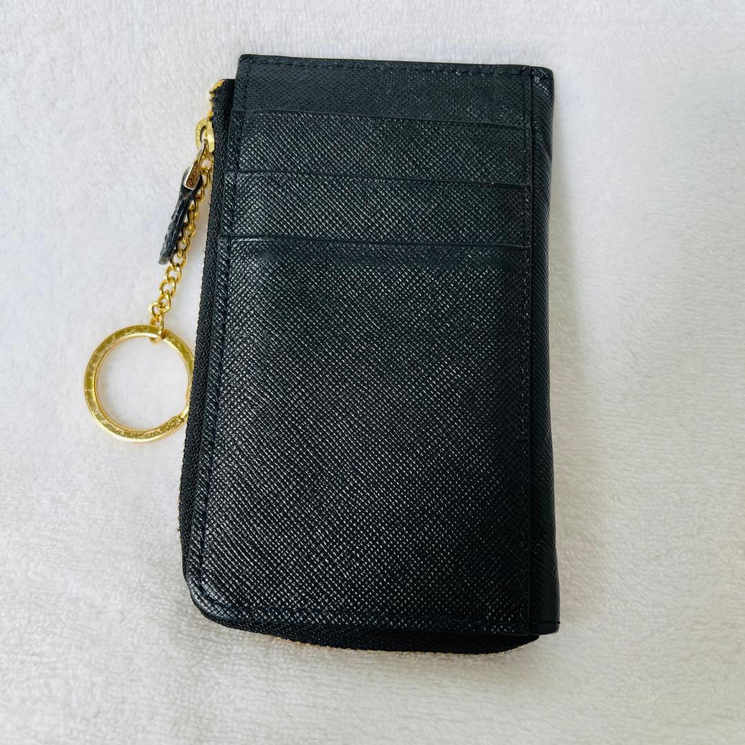 ✨美品✨CULLNI 財布 牛革 ブラック 無地 メンズ　小銭入れ