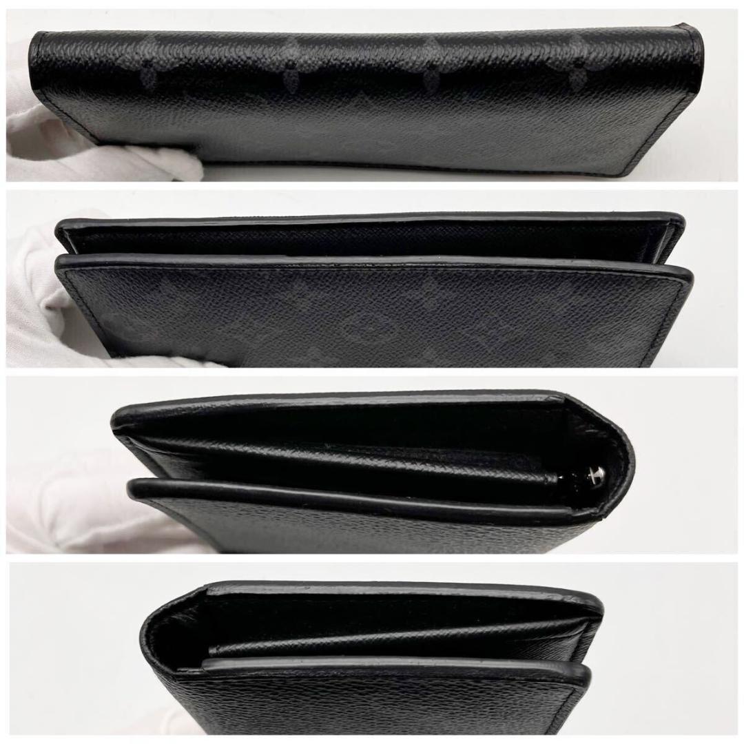 ルイヴィトン モノグラム エクリプス 長財布 ポルトフォイユブラザ　メンズ　黒