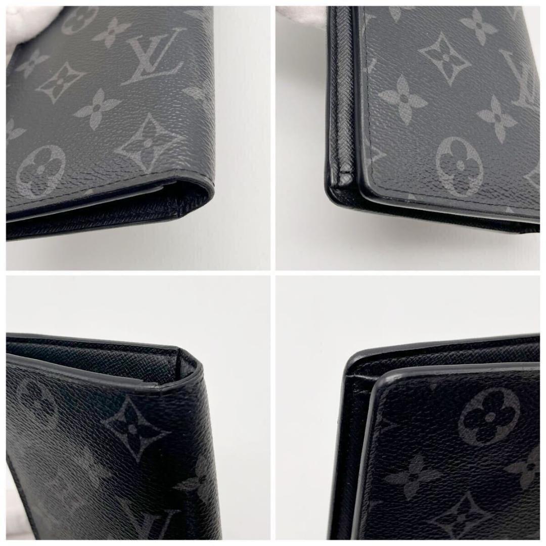 ルイヴィトン モノグラム エクリプス 長財布 ポルトフォイユブラザ　メンズ　黒