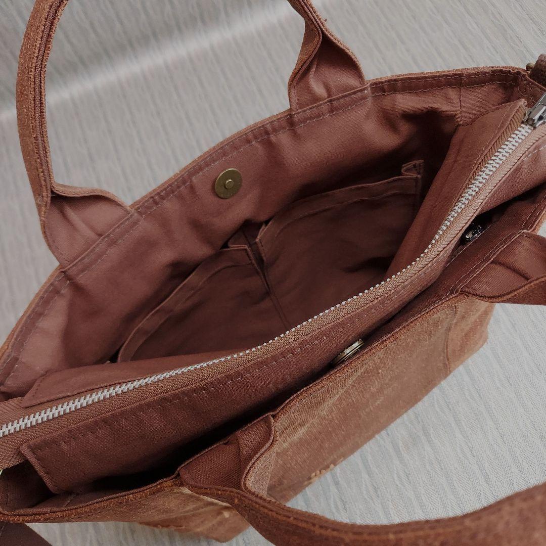 柿渋染め酒袋のトートバック (ショルダータイプ)B5サイズ