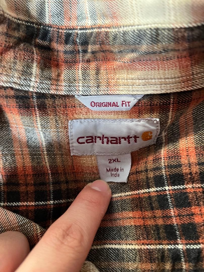 Carhartt チェック柄 2XL ネルシャツ　古着