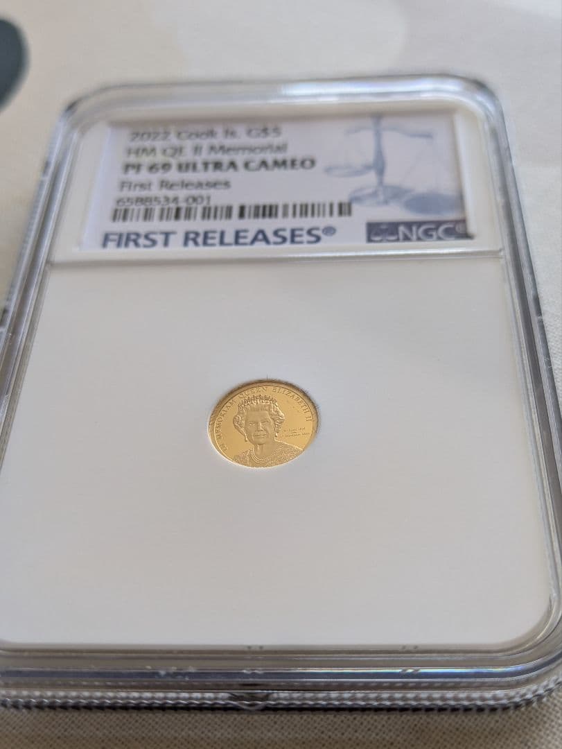 2022年 エリザベス女王 追悼金貨 5ドル イギリス PF69 UC 純金