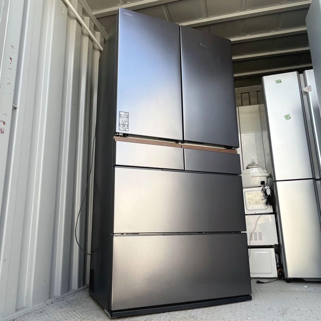 取付無料！最新！日立まるごとチルド 奥行きスリムモーブグレー大容量冷蔵庫！洗濯機