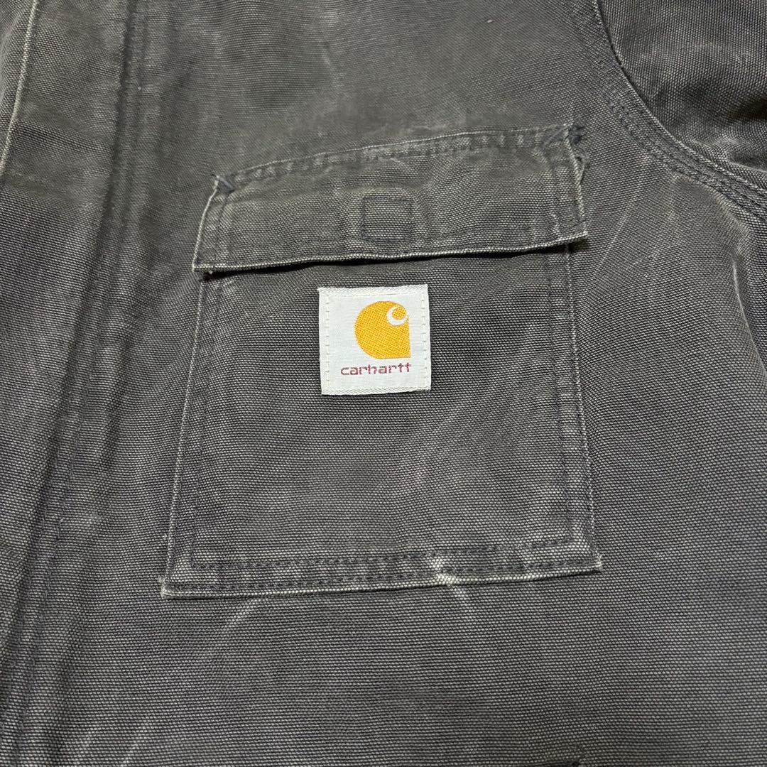 carhartt　トラディショナルコート　襟コーデュロイ　古着　ブラック　90s