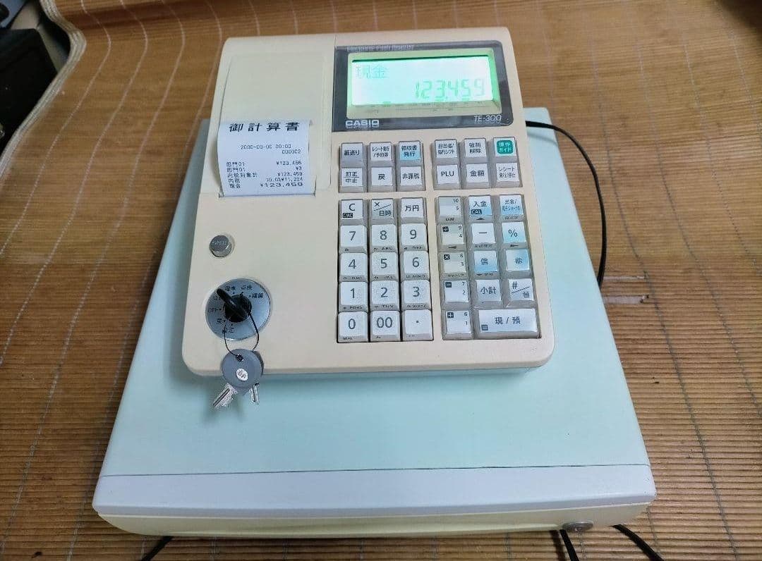 カシオレジスター　TE-300　フル設定無料　 送料無料人気機種2501301